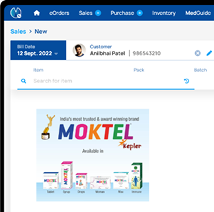eVitalRx Web - Create Sales